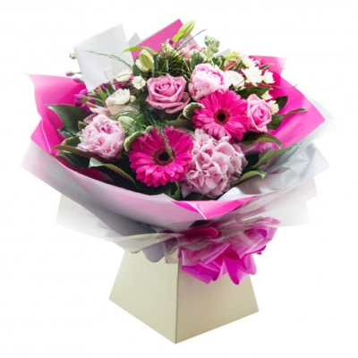 Cherry Blossom - Handtied bouquet of shades of pink, just like the cherry blossom trees when in bloom, simply stunning.